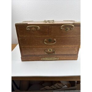 Antique Wooden Jewelry Box
